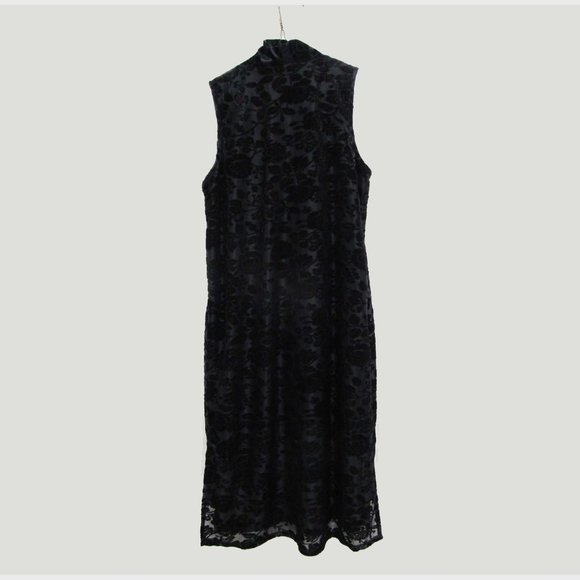 Versona Spense Black Floral Sleeveless Hi-Lo Dress - Picture 2 of 6